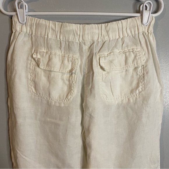 JOIE White Linen Jogger Pants Size Small - Picture 6 of 8
